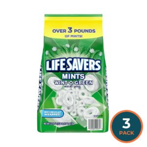 Life Savers Wint-O-Green Breath Mints Bulk Hard Candy, Party Size - 53.95 Oz - 3 Pack