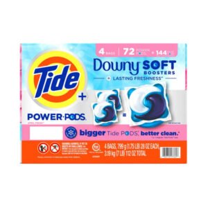 Tide - Power PODs Downy Soft Boosters Laundry Detergent Pacs, April Fresh, 72 Ct