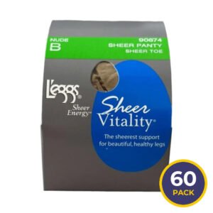 L'eggs - Sheer Energy Medium Support Compression Tights, Nude, Size B - 60 Pack