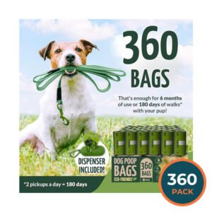 Reli Dog Poop Bags Eco Friendly, 360 Ct