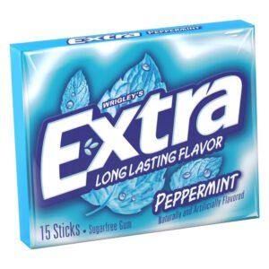 Wrigley's Extra Sugar Free Peppermint Gum – 15 Sticks each – 10 Pack