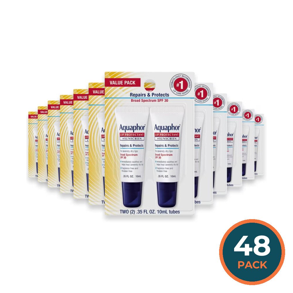 Aquaphor Lip Repair and Protect SPF 30, 0.35 Oz - 2 Ct - 48 Pack