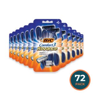 BIC Comfort 3 Advance Men's Disposable Razors - 4 Ct - 72 Pack