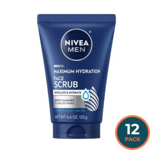 NIVEA MEN Deep Cleaning Face Scrub – 4.4 Oz – 12 Pack