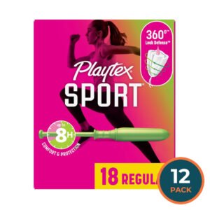 Playtex Sport Tampons Regular, Unscented  18 Ct - 12 Pack
