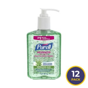 Purell Hand Sanitizer, Aloe - 8 Oz - 12 Pack