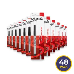 Sharpie Permanent Marker Ultra-Fine Black – 1 Ct – 48 Pack