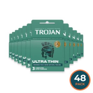Trojan Lubricated Condoms, Ultra Thin, 3 Ct - 48 Pack