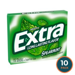 Wrigley's Extra Spearmint Chewing Gum – 15 Pieces – 10 Pack