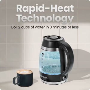 Chefman Fast-Boil 1.8L Electric Kettle with Removable Tea Infuser
