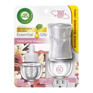 Air Wick Scented Oil Starter Kit Vanilla & Pink Papaya – 0.67 oz – 4 Pack