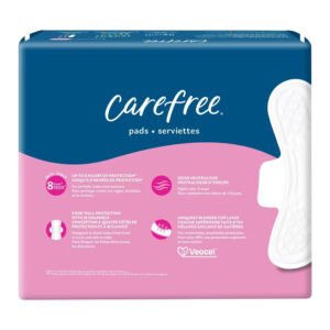 Carefree Maxi Super/Long Pads with Wings 28 Pads – 4 Pack