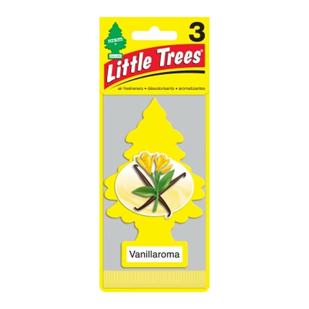 Little Trees Solid Air Freshener, Vanillaroma – 8 Ct – 96 Pack