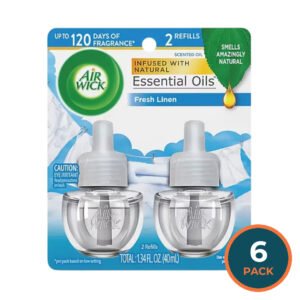 Air Wick Scented Oil Refill Fresh Linen – 2 Count – 6 Pack