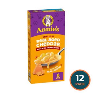 Annie’s Organic Shells & Cheddar Macaroni & Cheese – 6 oz – 12 Pack