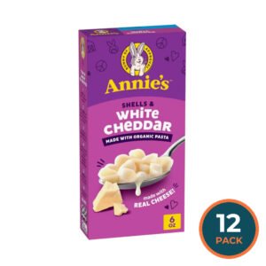 Annie’s Organic Shells & White Cheddar Macaroni & Cheese – 6 oz – 12 Pack