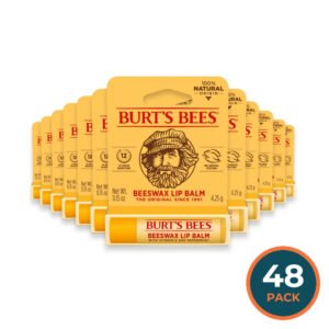 Burt's Bees Beeswax Lip Balm Tube Blister Pack – 0.15 oz – 48 Pack