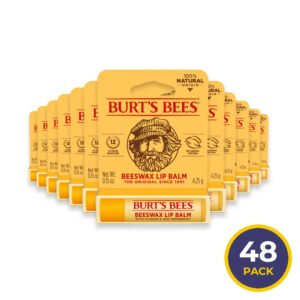 Burt's Bees Beeswax Lip Balm Tube Blister Pack – 0.15 oz – 48 Pack