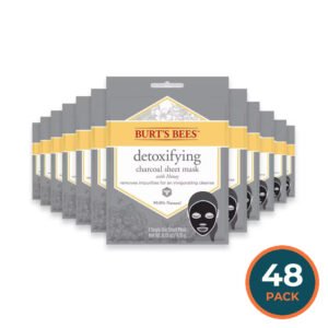 Burt's Bees Detoxifying Charcoal Sheet Mask – Single Use – 48 Pack