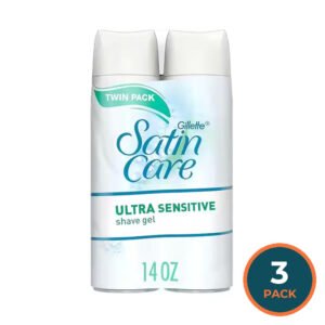 Gillette Satin Care Ultra Sensitive Shave Gel Twin Pack – 7 oz - 3 Pack
