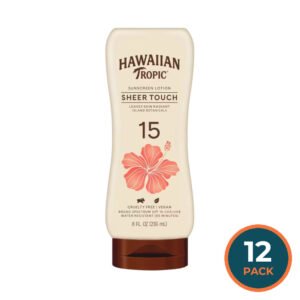 Hawaiian Tropic Sheer Touch Sunscreen Lotion SPF 15 – 8 oz – 12 Pack
