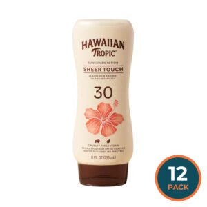 Hawaiian Tropic Sheer Touch Sunscreen Lotion SPF 30 – 8 oz – 12 Pack