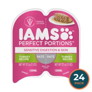 Iams Sensitive Stomach & Skin Wet Cat Food – Turkey – 2.6 oz – 24 Pack