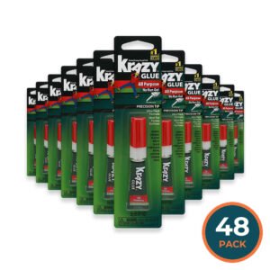 Krazy Glue Mini Precision Tubes Carded – 0.07 oz – 48 Pack