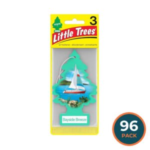 Little Trees Hanging Car Air Freshener, Bayside Breeze – 3 Ct – 96 Pack