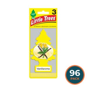 Little Trees Solid Air Freshener, Vanillaroma – 8 Ct – 96 Pack