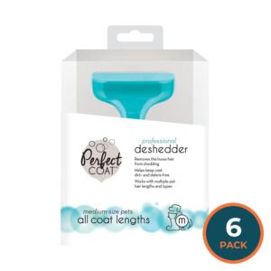 Perfect Coat Deshedding Tool For Pets – Medium Size – 6 Pack