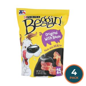 Purina Beggin’ Strips Dog Treats – Bacon Flavor – 25 oz – 4 Pack