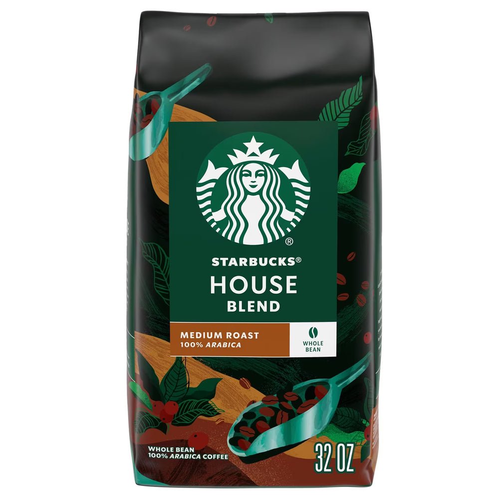 Starbucks House Blend Medium Roast Whole Bean Coffee - 32 oz - 4 Pack