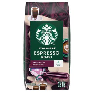 Starbucks Espresso Roast Dark Roast Whole Bean Coffee - 32 oz - 4 Pack