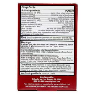 Hyland’s Leg Cramps PM Tablets – 50 Count – 24 Pack