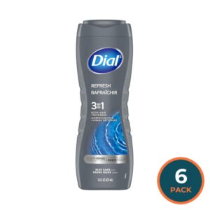 Dial Men 3-in-1 Body Wash Hydrating Fresh – 16 oz – 6 Pack