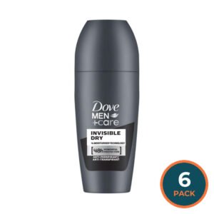 Dove Men Care Antiperspirant Deodorant Roll-On, Invisible Dry 50 ml – 6 Pack