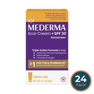 Mederma Scar Cream with SPF 30 – 0.7 oz – 24 Pack