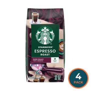 Starbucks Espresso Roast Dark Roast Whole Bean Coffee - 32 oz - 4 Pack