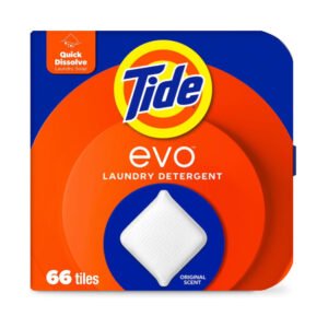 Tide evo Laundry Detergent Fiber Tiles, Original - 66 ct