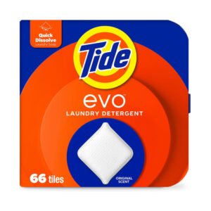 Tide evo Laundry Detergent Fiber Tiles, Original - 66 ct