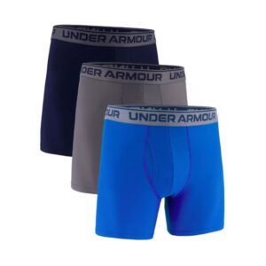 Under Armour Men's 3-Pack Boxer Brief, Size L - Blue