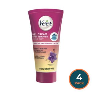 Veet Hair Removal Gel Cream Sensitive with Aloe – 6.78 oz – 4 Pack
