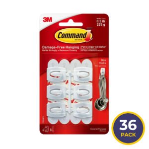 3M Command Mini Hooks - 6ct - 36 Pack
