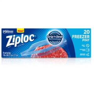 Ziploc Pint Freezer Bags, 20ct - 12 Pack