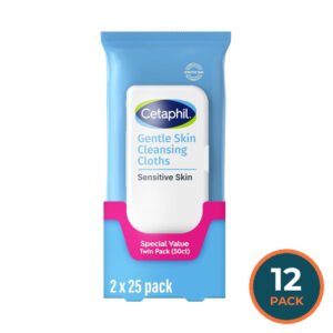 Cetaphil Gentle Skin Cleansing Cloths 50ct - 12 Pack