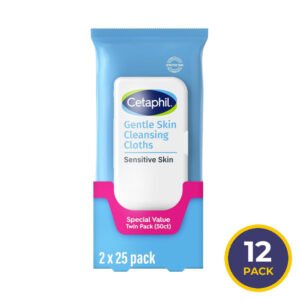Cetaphil Gentle Skin Cleansing Cloths 50ct - 12 Pack