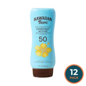Hawaiian Tropic Island Sport Sunscreen Lotion SPF50, 8oz - 12 Pack