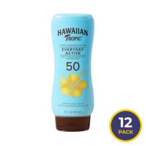 Hawaiian Tropic Island Sport Sunscreen Lotion SPF50, 8oz - 12 Pack