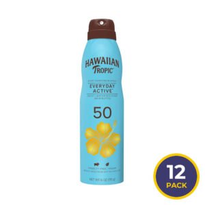 Hawaiian Tropic Island Sport Sunscreen Spray SPF50, 6oz - 12 Pack